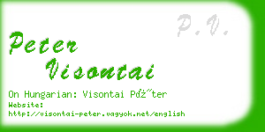 peter visontai business card